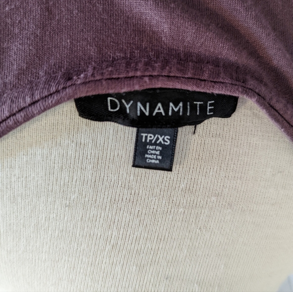 Dynamite Zip Up Purple Racerback Tank Top - XS - Picture 6 of 6